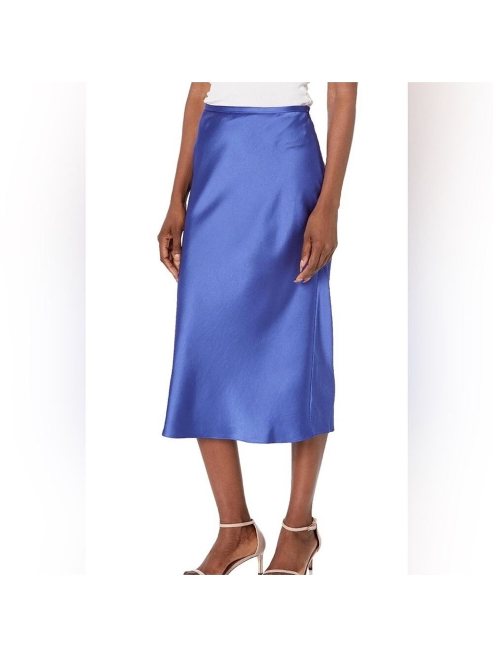 NWT Trina Turk Lighten Up Royal Blue Midi slip Skirt Multiple Size